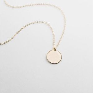 Round Disc Coin Necklace